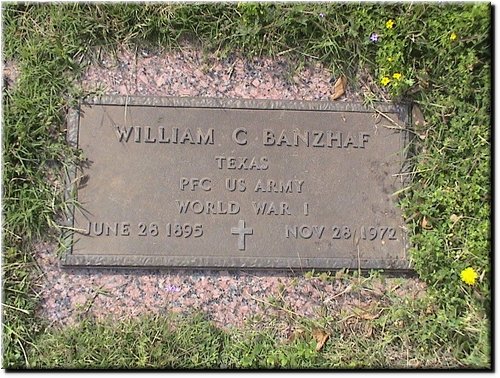 Banzhaf, William (military marker).JPG