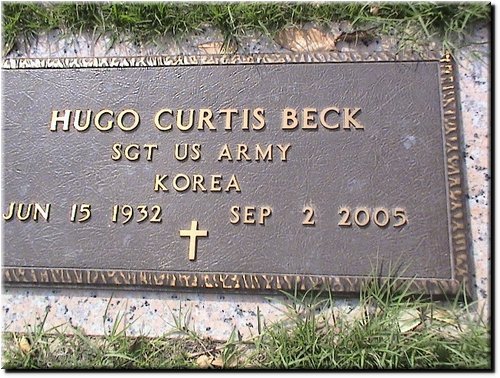 Beck, Hugo Curtis (military marker).JPG