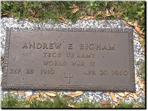 Bigham, Andrew E (military marker).JPG