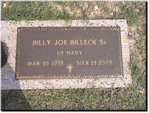 Billeck, Billy Sr (military marker).JPG