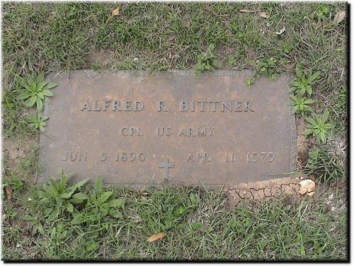 Bittner, Alfred R (military marker).JPG