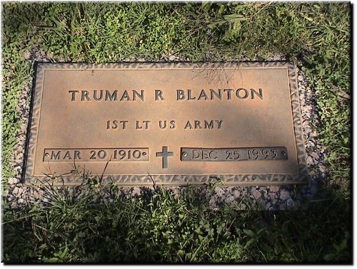 Blanton, Truman R (military marker).JPG