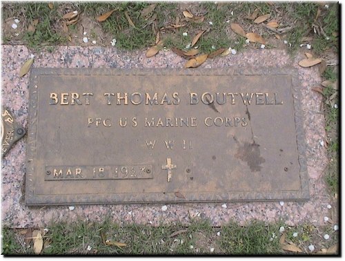 Boutwell, Bert Thomas (military marker).JPG