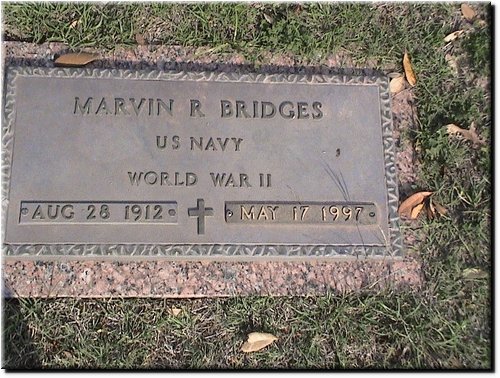 Bridges, Marvin R (military marker).JPG