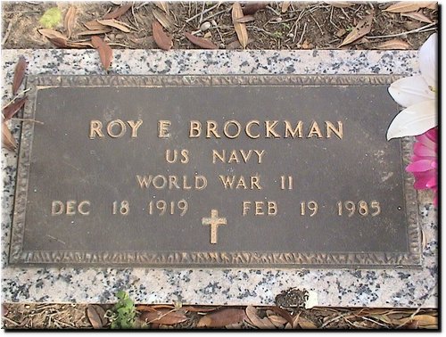 Brockman, Roy E (military marker).JPG