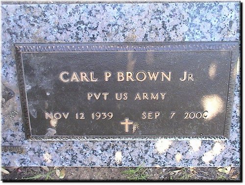 Brown, Carl Jr (military marker).JPG