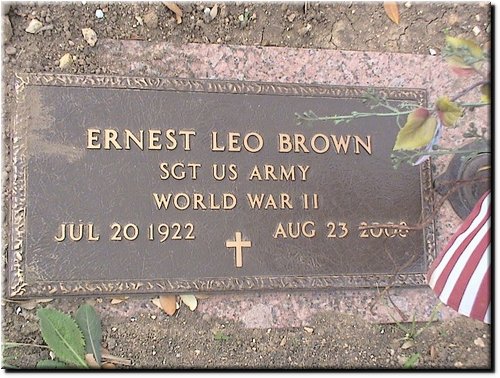 Brown, Ernest Leo (military marker).JPG