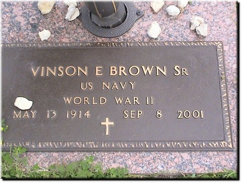 Brown, Vinson Sr (military marker).JPG