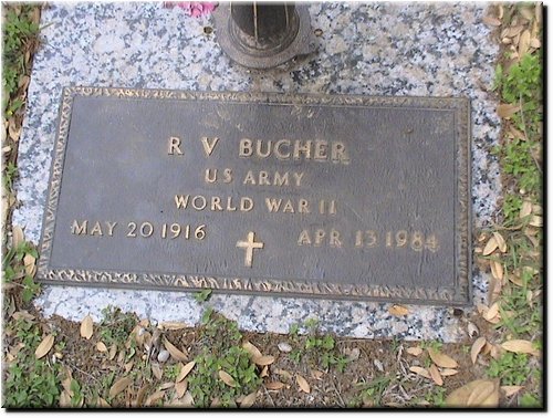 Bucher, R V (military marker).JPG