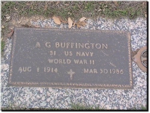 Buffington, A G (military marker).JPG