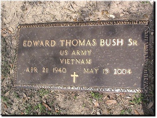 Bush, Edward Thomas Sr (military marker).JPG