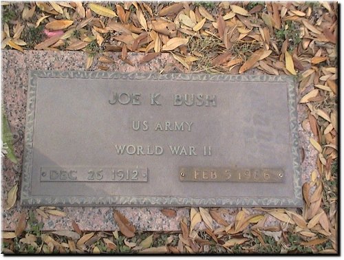 Bush, Joe (military marker).JPG