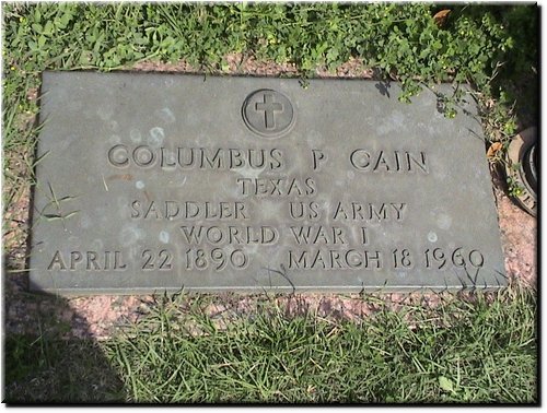 Cain, Columbus (military marker).JPG