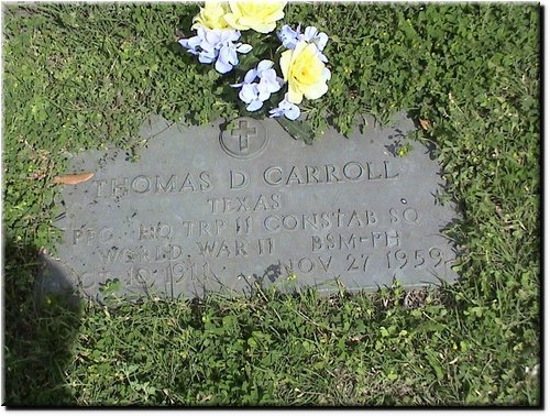 Carroll, Thomas (military marker).JPG