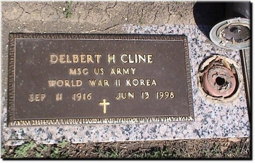 Cline, Delbert (miliary marker).JPG