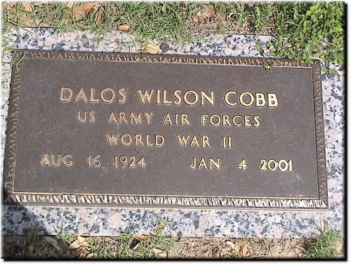 Cobb, Dalos Wilson (military marker).JPG