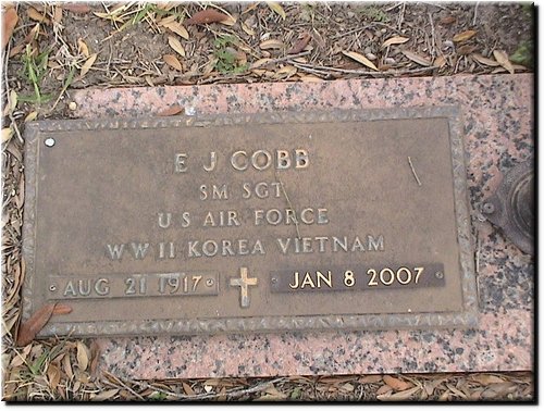 Cobb, E J (military marker).JPG