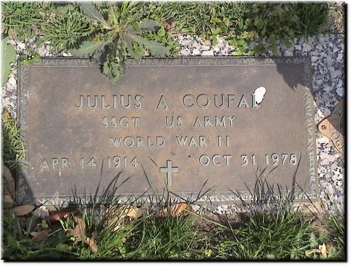 Coufal, Julius A (military marker).JPG