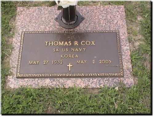 Cox, Thomas R (military marker).JPG