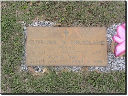 Crossland, Clifford R (military marker).JPG