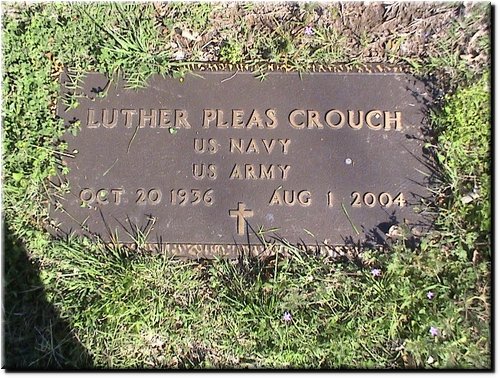 Crouch, Luther Pleas (military marker).JPG