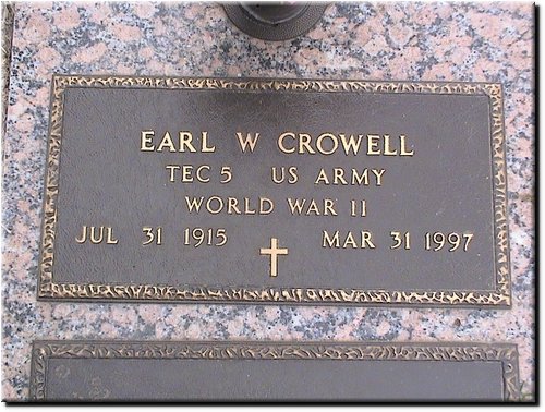 Crowell, Earl (military marker).JPG