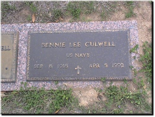 Culwell, Bennie Lee (military marker).JPG