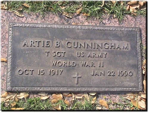 Cunningham, Artie (military marker).JPG