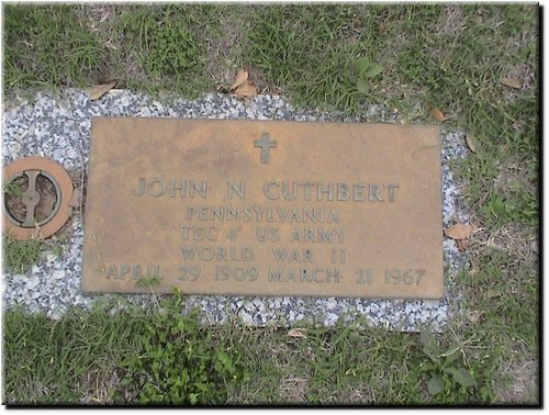 Cuthbert, John N (military marker).JPG