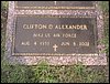 Alexander, Clifton (military marker).JPG