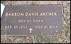 Archer, Barton Davis (military marker).JPG