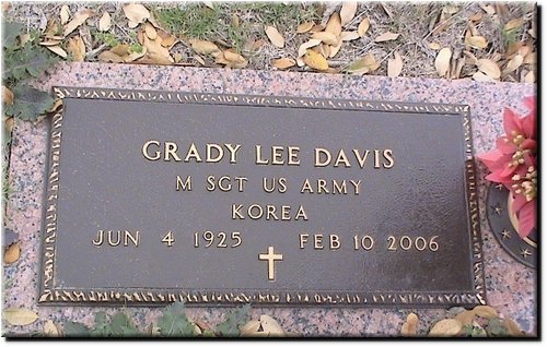 Davis, Grady Lee (military marker).JPG