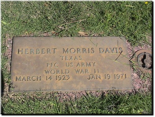 Davis, Herbert Morris (military marker).JPG