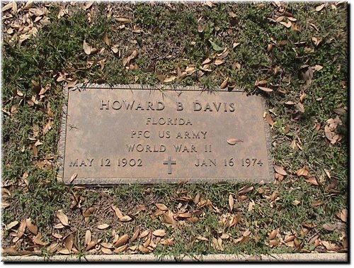 Davis, Howard B (military marker).JPG