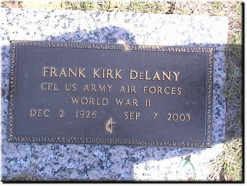 DeLany, Frank Kirk (military marker).JPG