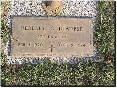 DeWeese, Herbert (military marker).JPG