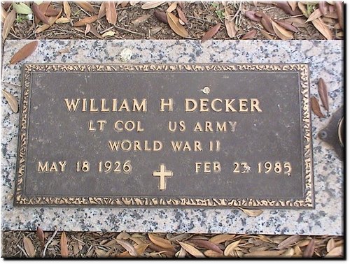 Decker, William H (military marker).JPG