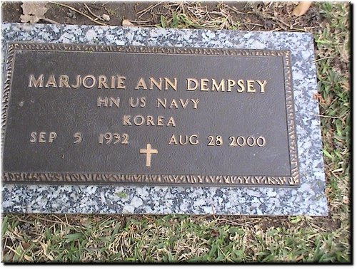 Dempsey, Marjorie Ann (military marker).JPG