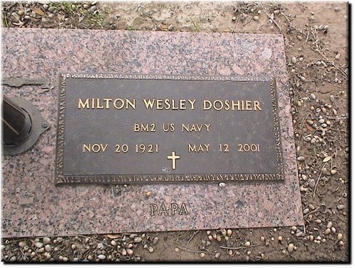 Doshier, Milton Wesley (military marker).JPG