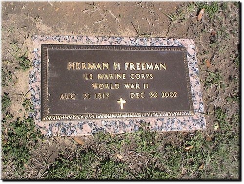 Freeman, Herman H (military marker).JPG