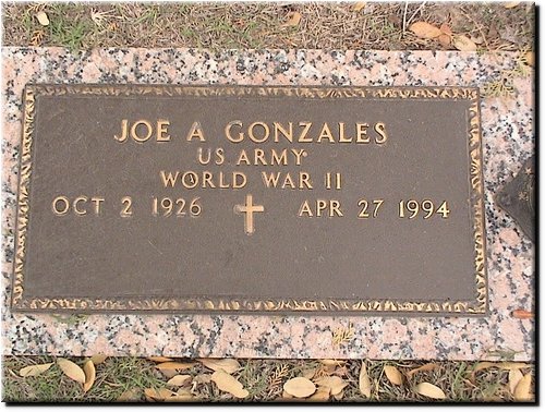 Gonzales, Joe (military marker).JPG