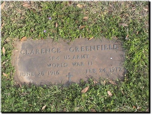 Greenfield, Clarence (military marker).JPG