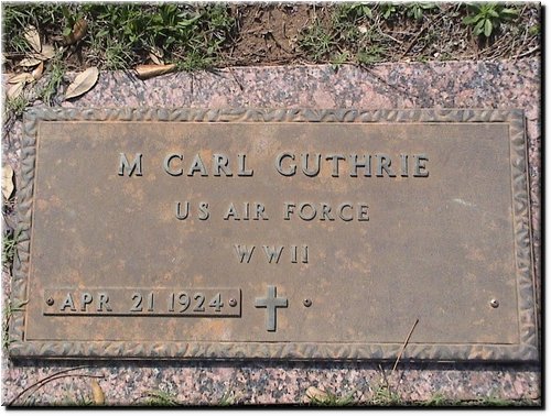 Guthrie, M Carl (military marker).JPG