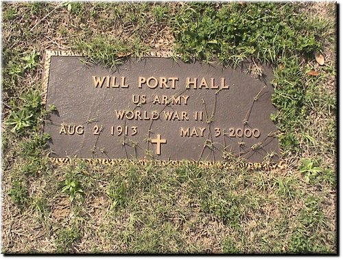 Hall, Will Port (military marker).JPG