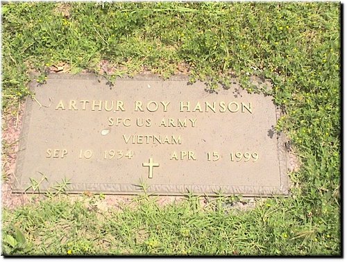 Hanson, Arthur Roy (military marker).JPG