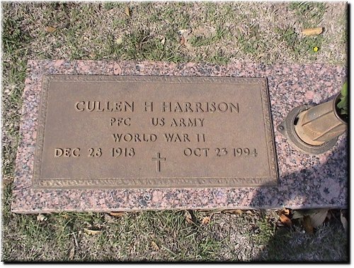 Harrison, Cullen H (military marker).JPG