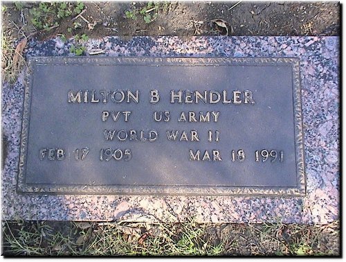 Hendler, Milton (military marker).JPG