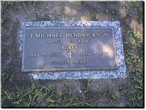 Hendrickson, J Michael (military marker).JPG