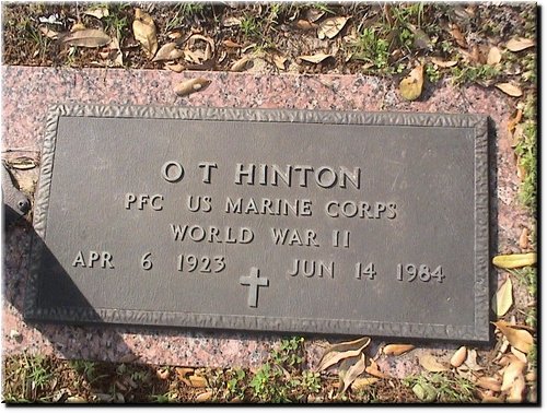 Hinton, O T (military marker).JPG