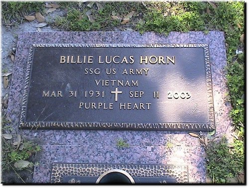 Horn, Billie Lucas (military marker).JPG